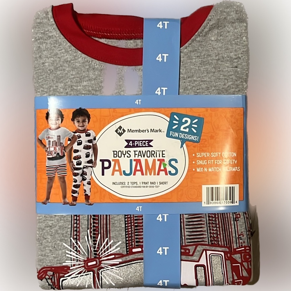 Boys four piece members mark pajama sets